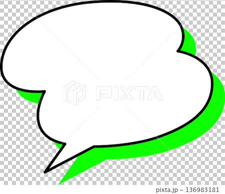 Fluffy single icon of a speech bubble with a shadow Fluffy single icon of a speech bubble with a shadow 136983181