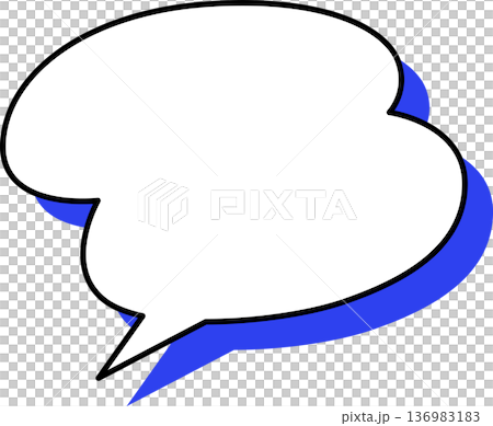 Fluffy single icon of a speech bubble with a shadow Fluffy single icon of a speech bubble with a shadow 136983183