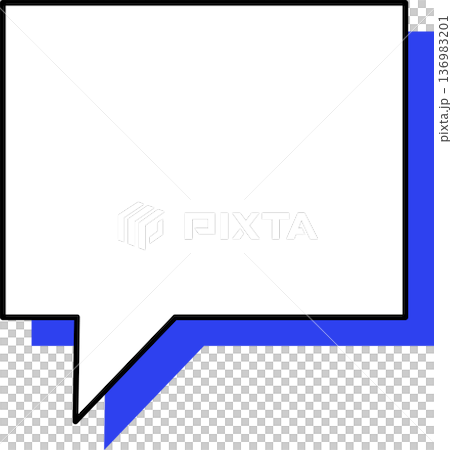 A single icon of a speech bubble with a shadow - square A single icon of a speech bubble with a shadow - square 136983201