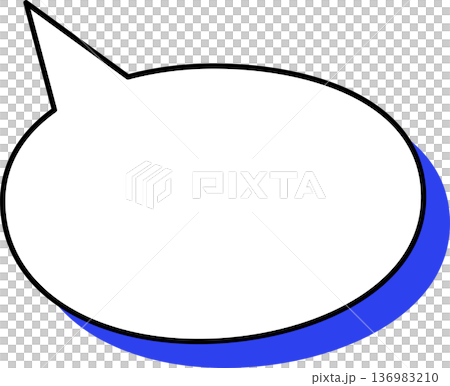 Single icon of a speech bubble with a shadow (oval shape) Single icon of a speech bubble with a shadow (oval shape) 136983210