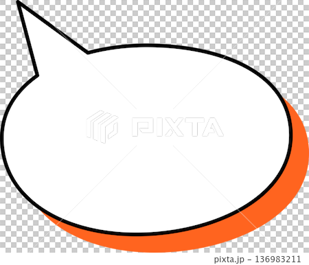 Single icon of a speech bubble with a shadow (oval shape) Single icon of a speech bubble with a shadow (oval shape) 136983211