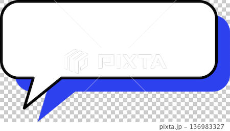 A single icon of a speech bubble with a shadow - square A single icon of a speech bubble with a shadow - square 136983327