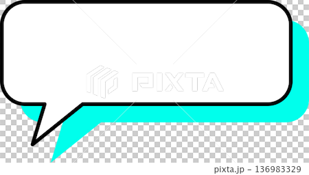 A single icon of a speech bubble with a shadow - square A single icon of a speech bubble with a shadow - square 136983329