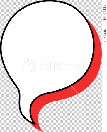 Single icon of a speech bubble with a shadow (oval shape) Single icon of a speech bubble with a shadow (oval shape) 136983333