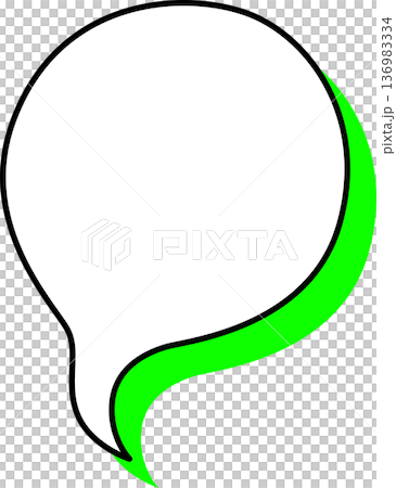 Single icon of a speech bubble with a shadow (oval shape) 136983334