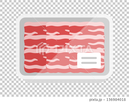 超市包裝上的牛腩圖示插圖 136984018