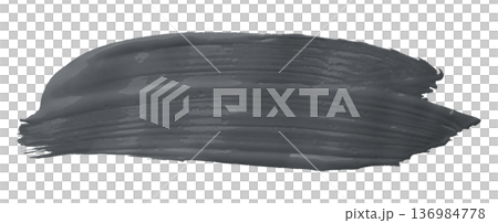 dark gray brush isolated on transparent background dark gray brush watercolor 136984778