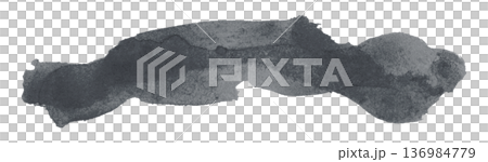 dark gray brush isolated on transparent background dark gray watercolor 136984779