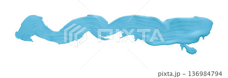 Light blue brush isolated on transparent background Light blue watercolor 136984794
