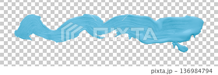 Light blue brush isolated on transparent background Light blue watercolor 136984794