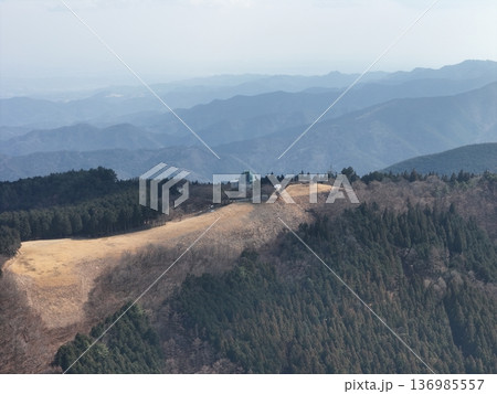 ＜鳥瞰＞堂平山から望む早春の風景 136985557