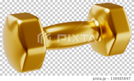 Golden Fitness Dumbbell Perspective View Golden Fitness Dumbbell Perspective View 136985697