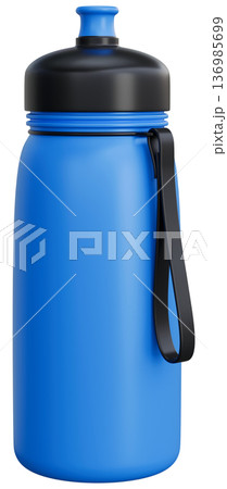 Blue Sport Water Bottle 3D Illustration 136985699