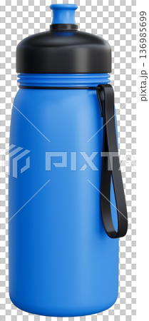 Blue Sport Water Bottle 3D Illustration 136985699