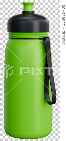 Green Sport Water Bottle 3D Illustration 136985700