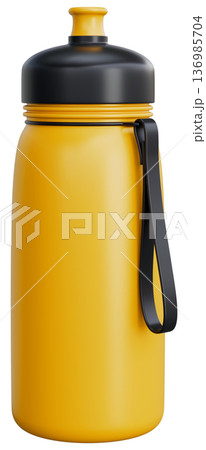 Yellow Sport Water Bottle 3D Illustration Yellow Sport Water Bottle 3D Illustration 136985704