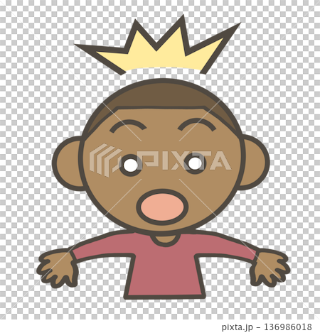 驚く黒人の男の子 136986018