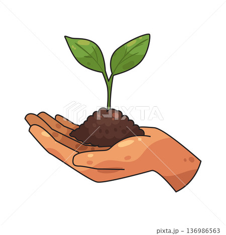 Illustration of Plant Hand 136986563