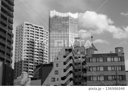 西新宿のビル群 136986846