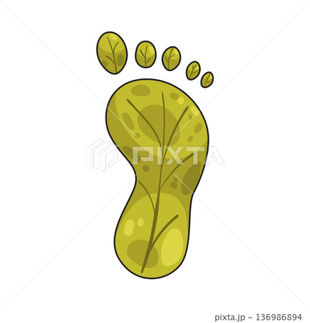 Illustration of Green Footprint 136986894