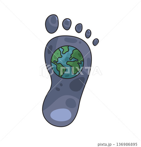 Illustration of Ecological Footprint Illustration of Ecological Footprint 136986895