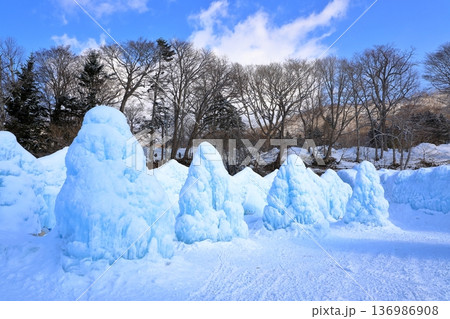 支笏湖　氷濤まつり 136986908