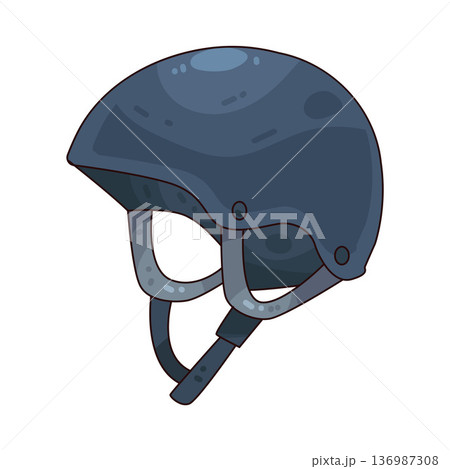 Illustration of Ski Helmet Illustration of Ski Helmet 136987308