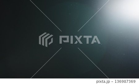 background of floating particles in air over black background and lens flare background of floating particles in air over black background and lens flare 136987369