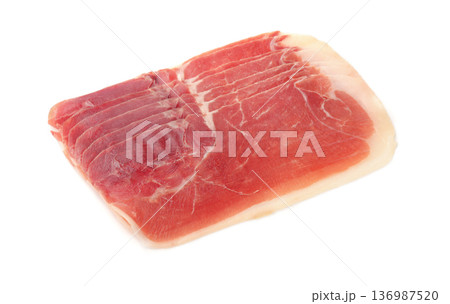 Sliced dry cured jamon Sliced dry cured jamon 136987520