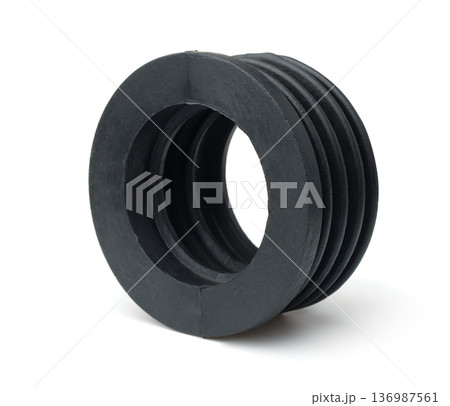 Black rubber plumbing seal cuff 136987561