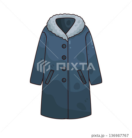 Illustration of Winter Coat Illustration of Winter Coat 136987767