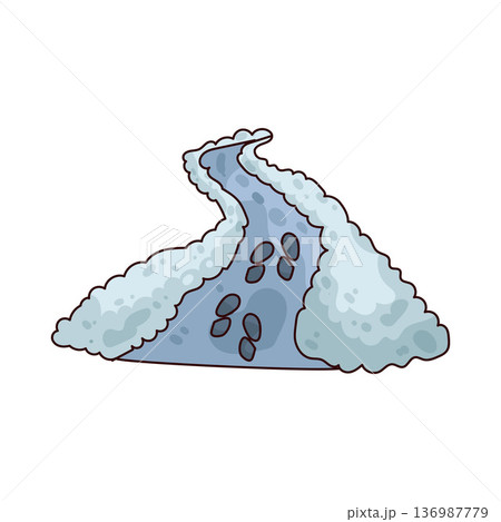Illustration of Snow Path 136987779