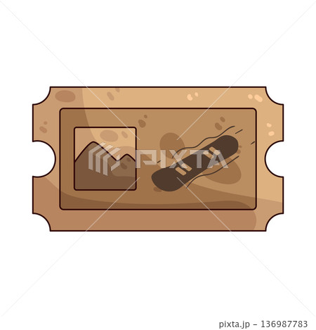 Illustration of Ski Ticket Illustration of Ski Ticket 136987783