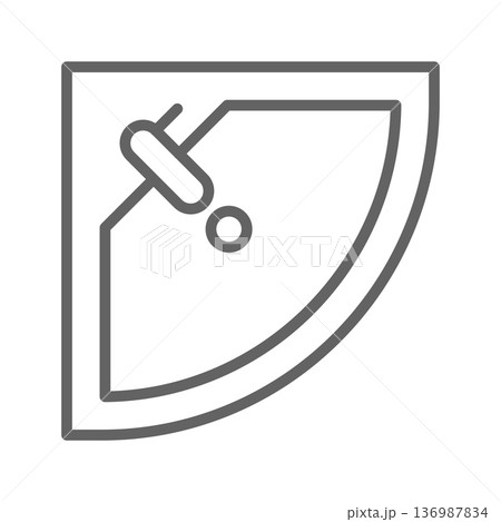 corner washbasin. Line vector icon on white background. High quality design element. Vector icon 136987834