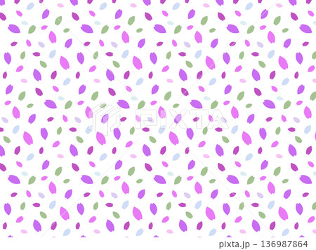 かわいい紫色の花びらパターンのベクターのイラスト 136987864