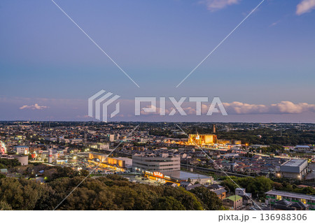 豊橋市の街並み(愛知県) 136988306