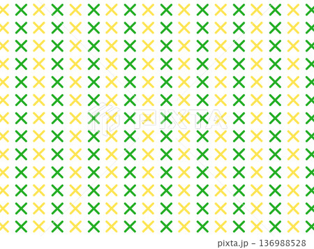 黄緑のバツの背景素材 黄緑のバツの背景素材 136988528