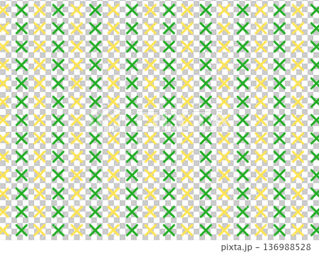 黄緑のバツの背景素材 黄緑のバツの背景素材 136988528
