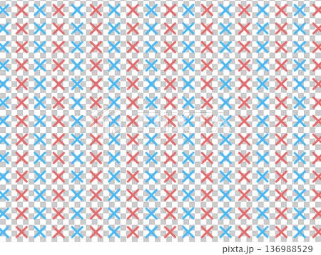 赤青のバツの背景素材 136988529