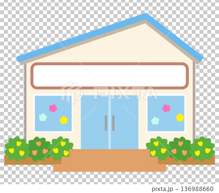 街の施設　店舗　家　お店 136988660