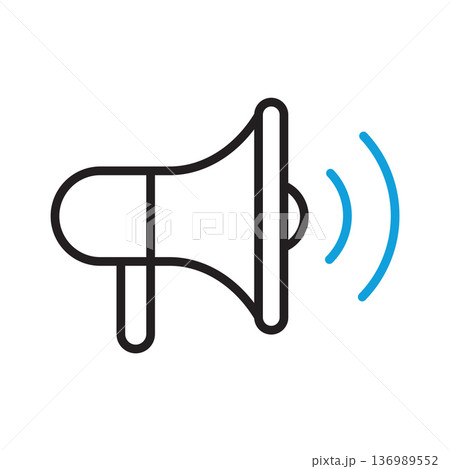 megaphone icon. line vector icon on white background. high quality design element. editable linear style stroke. vector icon. megaphone icon. line vector icon on white background. high quality design element. editable linear style stroke. vector icon. 136989552