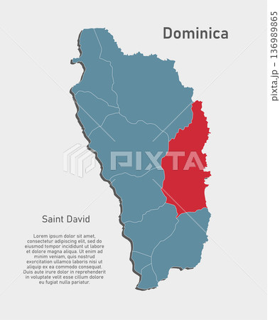 Vector map of Dominica - Saint David Parish Vector map of Dominica - Saint David Parish 136989865