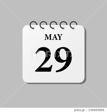 Icon page calendar day - 29 May Icon page calendar day - 29 May 136989866