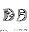 象形文字「月」 136990093