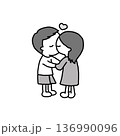 男の子と女の子のカップル 136990096