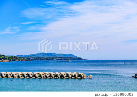 三陸 陸前高田の広田海水浴場 三陸 陸前高田の広田海水浴場 136990302