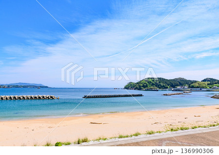 三陸 陸前高田の広田海水浴場 三陸 陸前高田の広田海水浴場 136990306