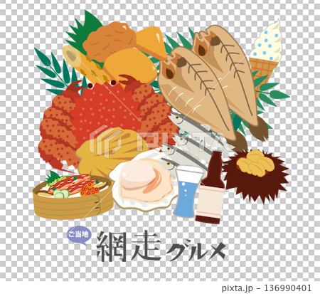 Hokkaido Abashiri local gourmet Hokkaido Abashiri local gourmet 136990401