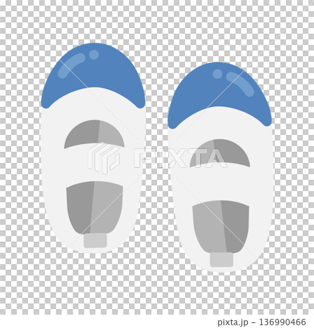 青色の上履き　イラスト 136990466