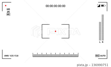Camera Viewfinder Interface Overlay with Video Recording Elements 136990751